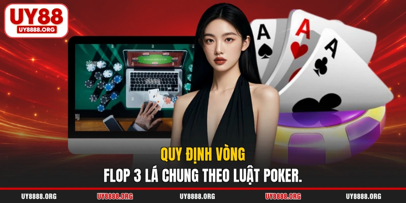 Quy định vòng Flop 3 lá chung theo luật poker. Quy định vòng Flop 3 lá chung theo luật poker.